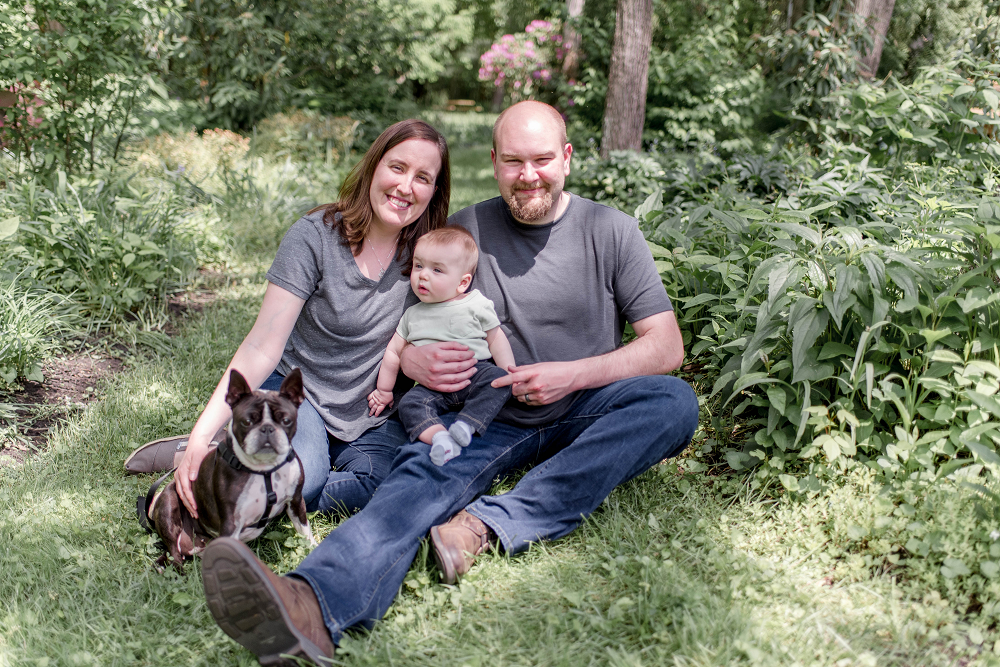 Six month portraits Austin Baby and Parents