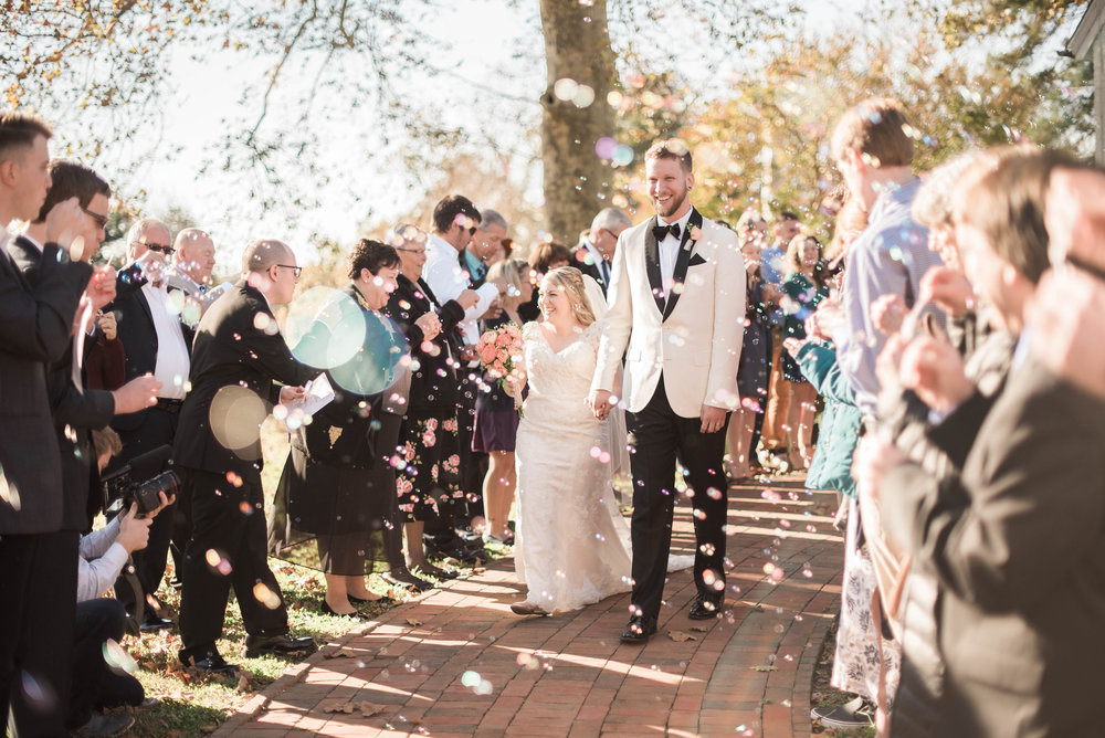 Bubble Wedding Day Sendoff Maryland Wedding Photographer
